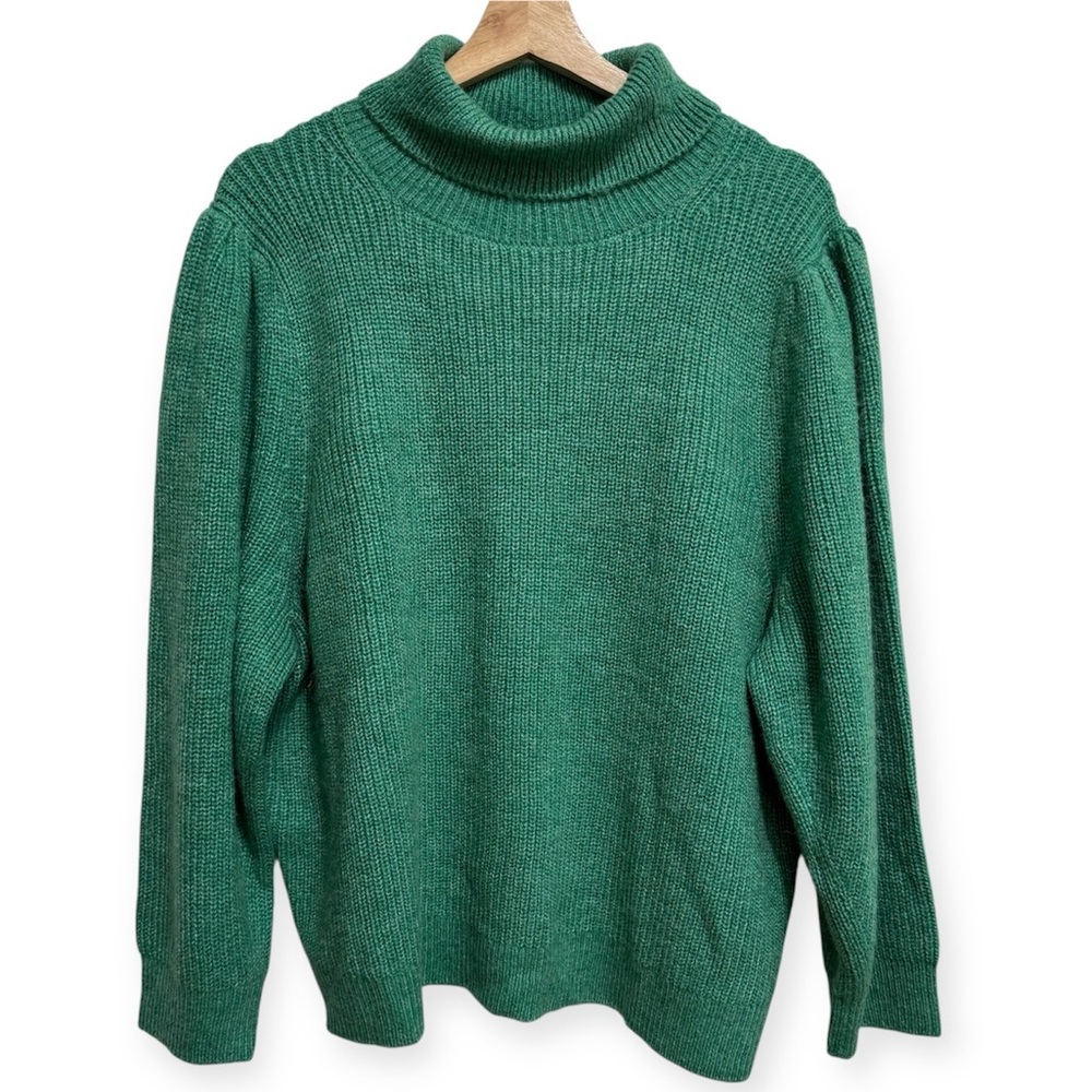 J.‎ Crew Wool Alpaca Blend Cropped Puff Sleeve Turtleneck Sweater 3X